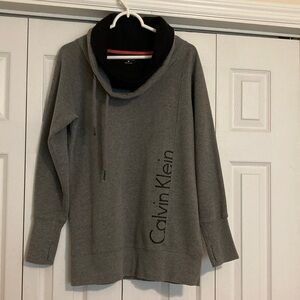 Calvin Klein Gray Cowl Neck Sweatshirt